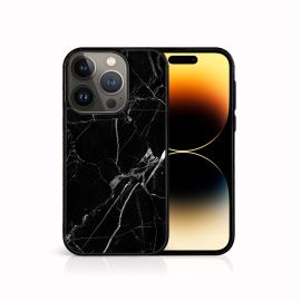 PROTEMIO MY ART Schutzhülle für Apple iPhone 14 Pro Max BLACK MARBLE (142)