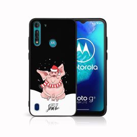 MY ART Cover mit Weihnachtsmotiv Motorola Moto G8 Power Lite LET IT SNOW (075)