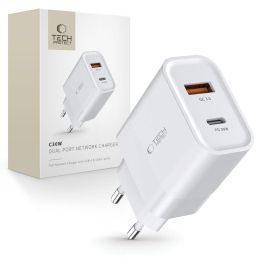TECH-PROTECT C30W 2-PORT AC-Ladegerät 30W weiß