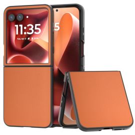 LEATHER Schutzhülle für Motorola Razr 60 Ultra orange