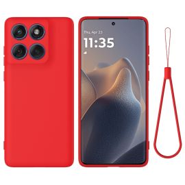 RUBBER Schutzhülle für Motorola Edge 60 Pro rot