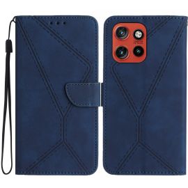 STITCHED Wallet Case für Motorola Edge 60 Neo blau