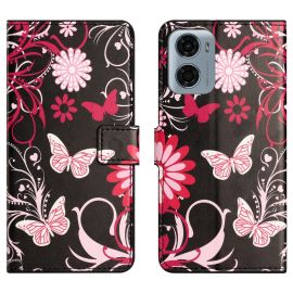 ART Wallet Case für Motorola Moto G06 / G06 Power FLOWER BUTTERFLY