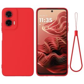 RUBBER Schutzhülle für Motorola Moto G35 5G rot