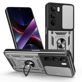 RING CAMERA Hülle mit Halter für Realme C75 / Realme 14x 5G silber