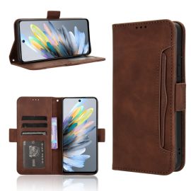 SLOT Wallet Cover für ZTE Blade A75 braun