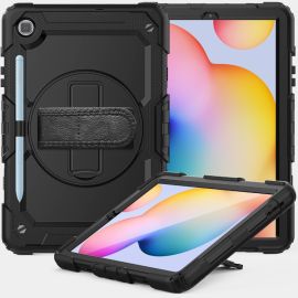 SOLID 360 Robustes Gehäuse für Samsung Galaxy Tab S6 Lite 2024 / S6 Lite 2022 / S6 Lite Schwarz