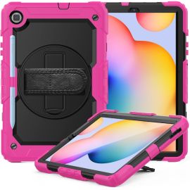 SOLID 360 Robustes Gehäuse für Samsung Galaxy Tab S6 Lite 2024 / S6 Lite 2022 / S6 Lite Rosa