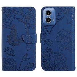 ART BLOSSOM Wallet Case für Motorola Moto G35 5G blau