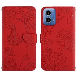 ART BLOSSOM Geldbörsenhülle für Motorola Moto G35 5G rot