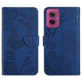 ART BLOSSOM Geldbörsenhülle für Motorola Moto G55 5G blau