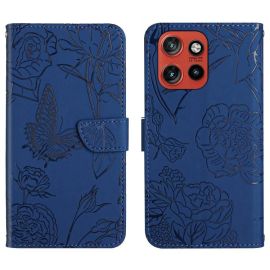 ART BLOSSOM Wallet Case für Motorola Edge 60 Neo blau
