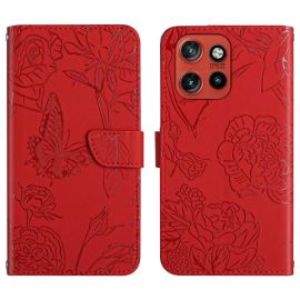 ART BLOSSOM Wallet Case für Motorola Edge 60 Neo rot