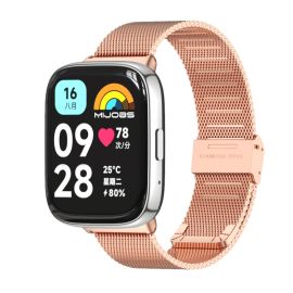MIJOBS MILANESE Metallarmband für Xiaomi Redmi Watch 3 Lite rosa