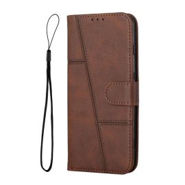 STITCHED Wallet Cover für Motorola Moto G05 / Moto E15 dunkelbraun