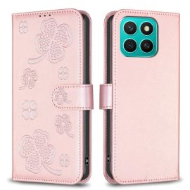 ART CLOVER Wallet Case für Honor X8c rosa