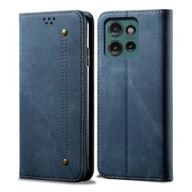 DENIM Geldbörsenhülle für Motorola Edge 50 blau