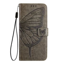 ART BUTTERFLY Wallet-Cover für TCL 505 grau