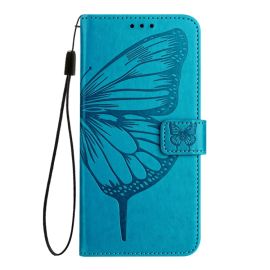 ART BUTTERFLY Wallet-Cover für TCL 505 blau