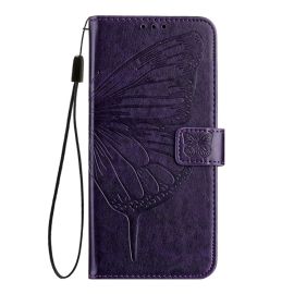 ART BUTTERFLY Brieftaschenhülle für TCL 505 lila