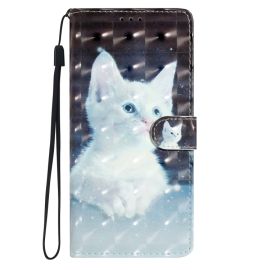 ART Wallet-Hülle für Motorola Edge 50 WHITE CAT