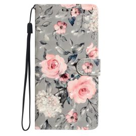 ART Wallet-Hülle für Motorola Edge 50 PINK FLOWER
