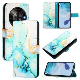 ART MARBLE Wallet Case für ZTE Blade A75 5G / Nubia Focus 5G GREEN
