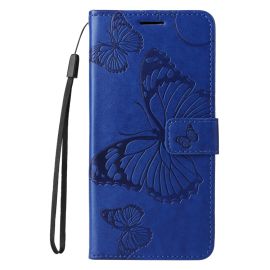 ART BUTTERFLY Wallet Cover für Motorola Edge 50 Neo blau