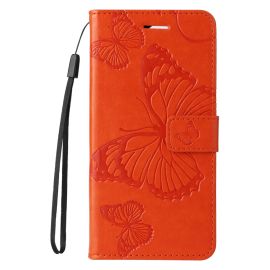 ART BUTTERFLY Wallet-Cover für Motorola Edge 50 Neo orange