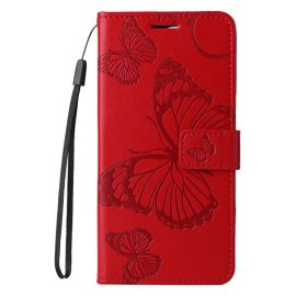 ART BUTTERFLY Wallet-Hülle für Motorola Edge 50 Neo rot