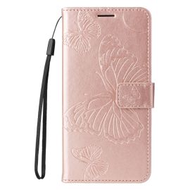 ART BUTTERFLY Wallet Cover für Motorola Edge 50 Neo rosa