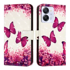 ART Brieftaschenhülle für Blackview Farbe 8 PINK BUTTERFLY