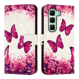 ART Geldbörsenhülle für Infinix Hot 50 ROSE BUTTERFLY