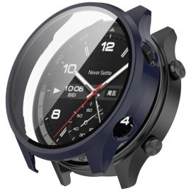 PC FULL COVER Kunststoffabdeckung mit Glas für OnePlus Watch 2R dunkelblau