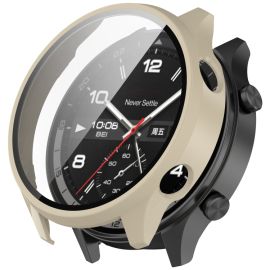 PC FULL COVER Kunststoffabdeckung mit Glas für OnePlus Watch 2R beige