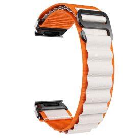 PROTEMIO Alpine Loop Armband QuickFit für Garmin - Breite 22mm orange-beige