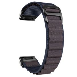 PROTEMIO Alpenzug QuickFit Armband für Garmin - Breite 22mm dunkelblau-lila