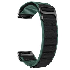 PROTEMIO Alpenzug QuickFit Armband für Garmin - Breite 22mm grün-schwarz
