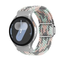 GEFLOCHTENES Nylonband für Samsung Galaxy Watch 7 (40 / 44 mm) CORAL FARBE