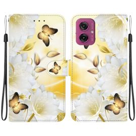 ART Geldbörsenhülle für Motorola Moto G55 5G GOLD BUTTERFLY