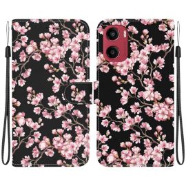 ART Brieftaschen-Abdeckung für Motorola Moto G05 / Moto E15 PLUM BLOSSOM