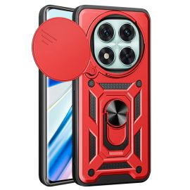 RING KAMERA-Abdeckung mit Halterung für Xiaomi Redmi Note 14 Pro 5G / Poco X7 rot