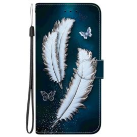 ART Geldbörsenhülle für Infinix Hot 50 5G WHITE FEATHERS