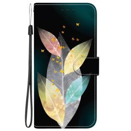 ART Brieftaschenhülle für Infinix Hot 50 5G FARBIGE BLÄTTER