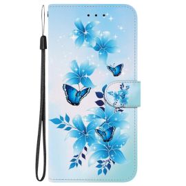 ART Brieftaschenhülle für Infinix Hot 50 5G BLUE BUTTERFLIES