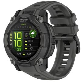 SILICONE Wechselarmband für Garmin Instinct 3 50mm dunkelgrau