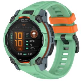 SILICONE Wechselarmband für Garmin Instinct 3 50mm grün-orange