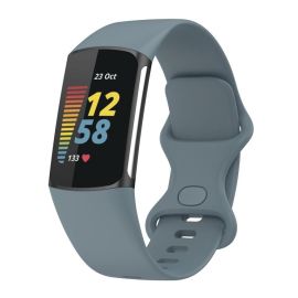 SILICONE Ersatzarmband für Fitbit Charge 6 / Charge 5 Graublau