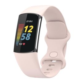 SILICONE Ersatzarmband für Fitbit Charge 6 / Charge 5 SAND PINK