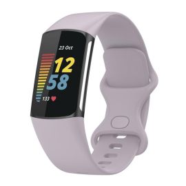 SILICONE Ersatzarmband für Fitbit Charge 6 / Charge 5 hellviolett